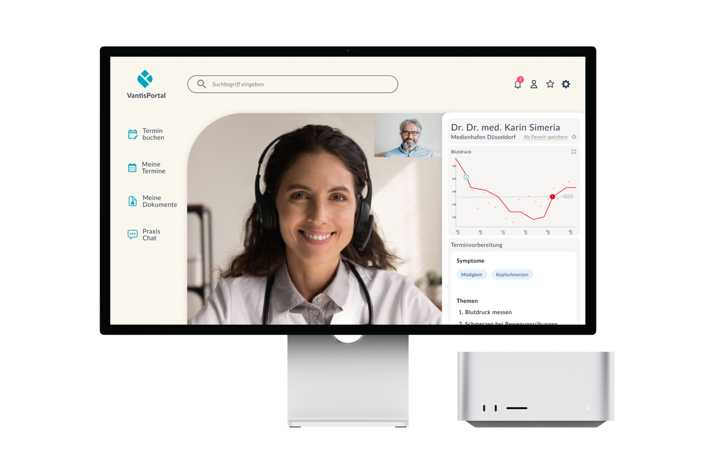 Website einer digitalen Gesundheitsmarke