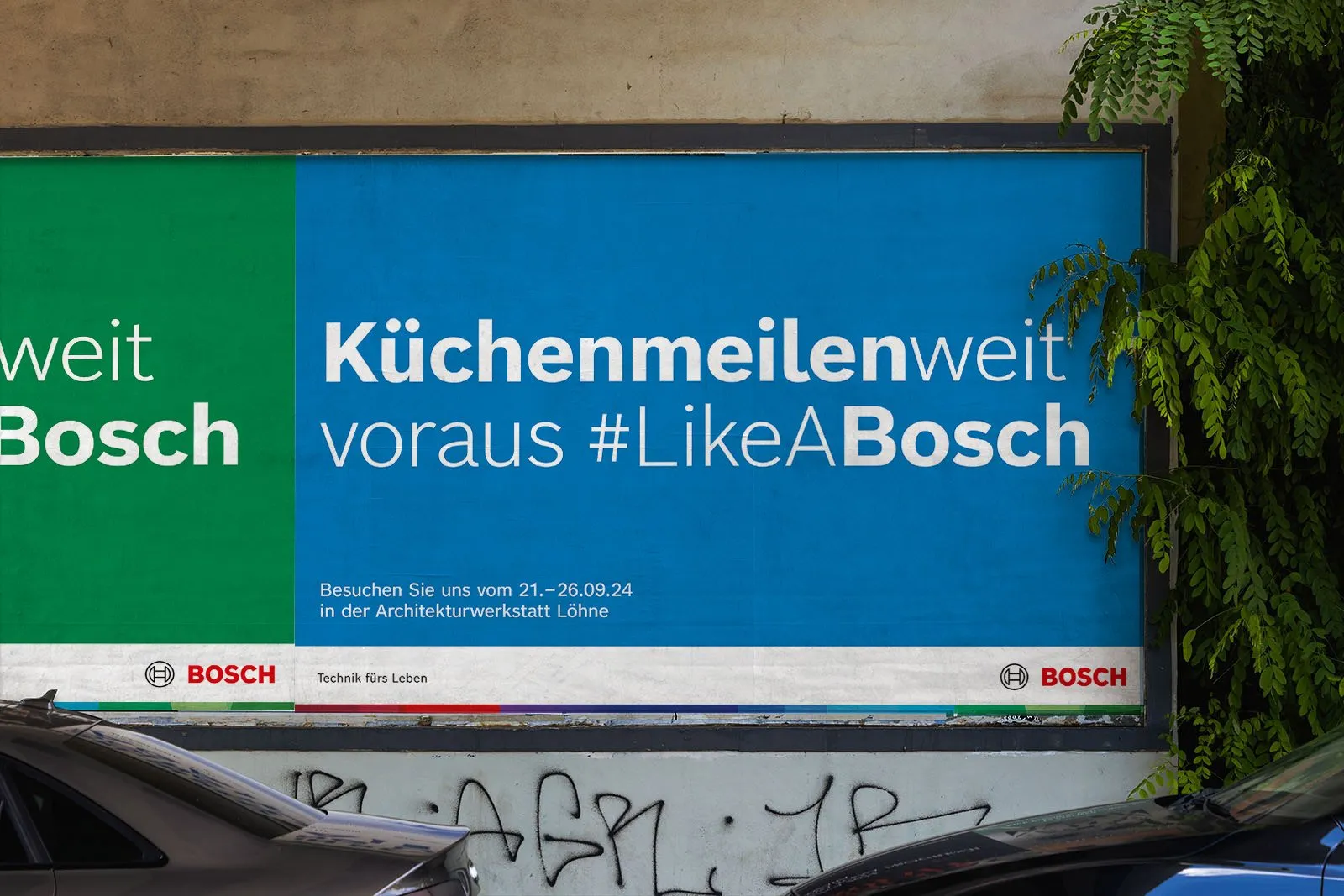 Bosch Küchenmeile 24 — posters under the bridge 2a